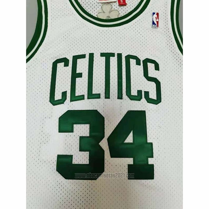 Camiseta Boston Celtics Paul Pierce #34 Mitchell & Ness 2007-08 Blanco